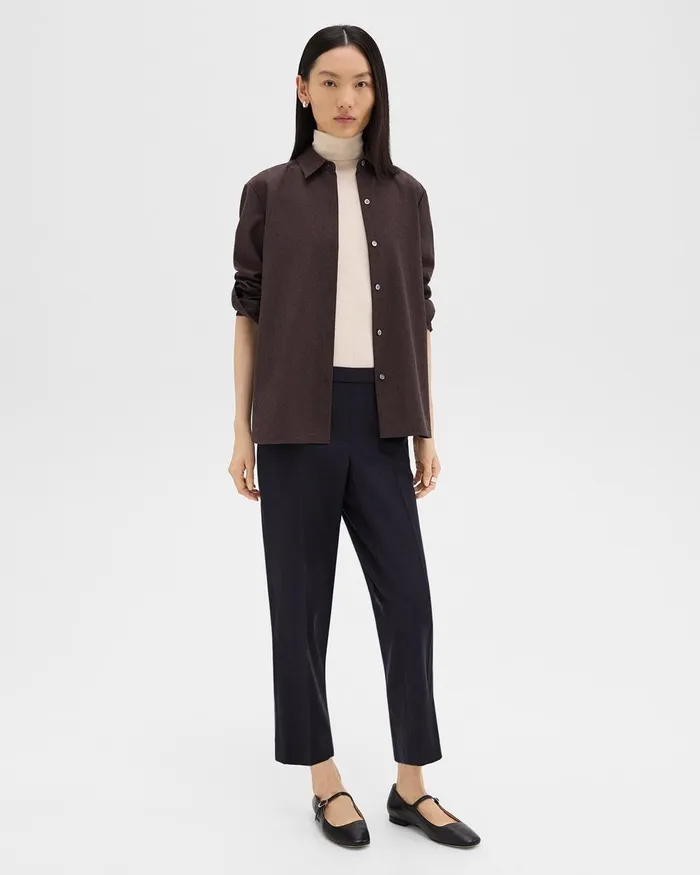 Women Theory Pants Treeca PullOn Pant In Sleek Flannel Navy