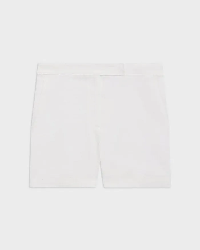 Women Theory Shorts Waist Tab Short In Good Linen White