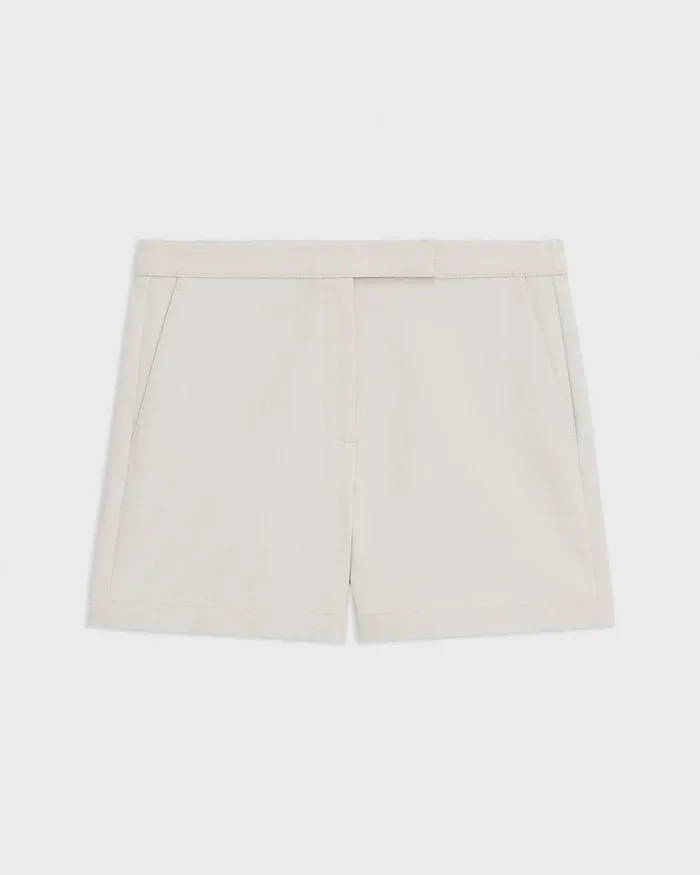 Women Theory Shorts Waist Tab Short In Neoteric Twill Limestone
