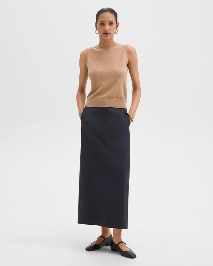 Women Theory Sweaters Cardigans Sweater Shell In Cashmere Royal Camel