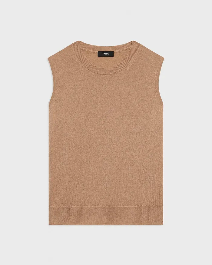Women Theory Sweaters Cardigans Sweater Shell In Cashmere Royal Camel