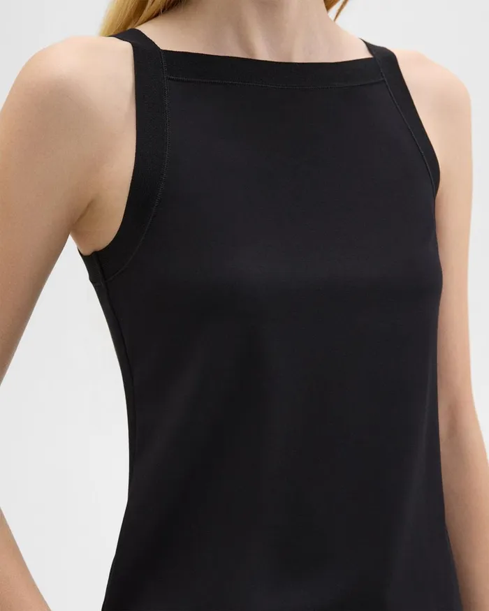 Women Theory TShirts Tank Tops Square Neck Tank In Interlock Knit Black