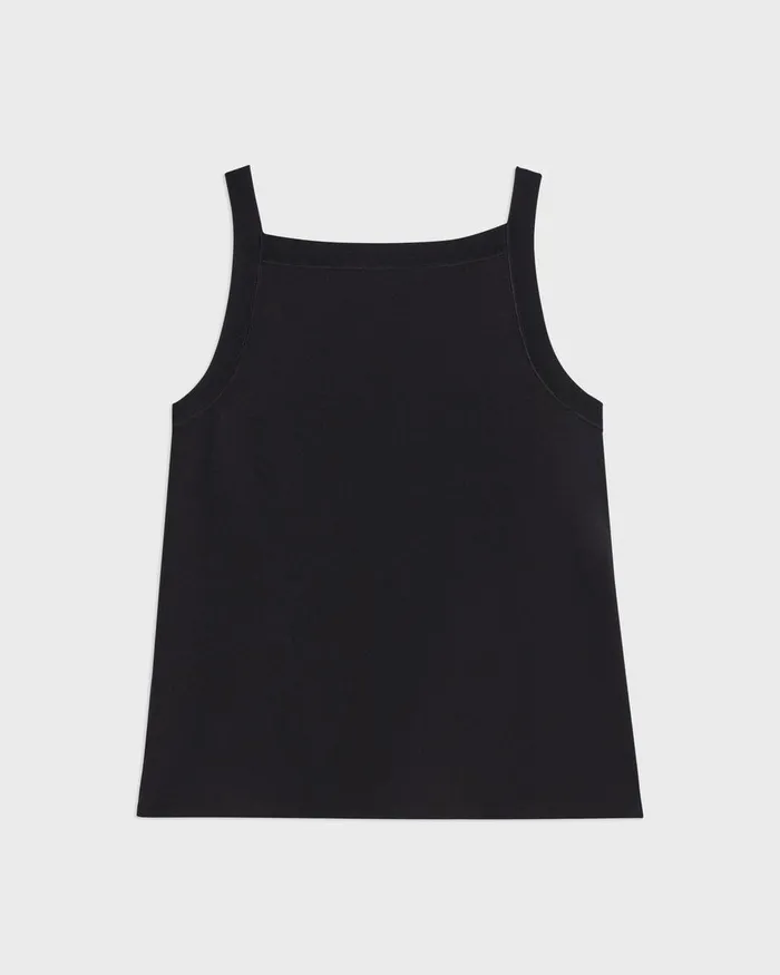 Women Theory TShirts Tank Tops Square Neck Tank In Interlock Knit Black