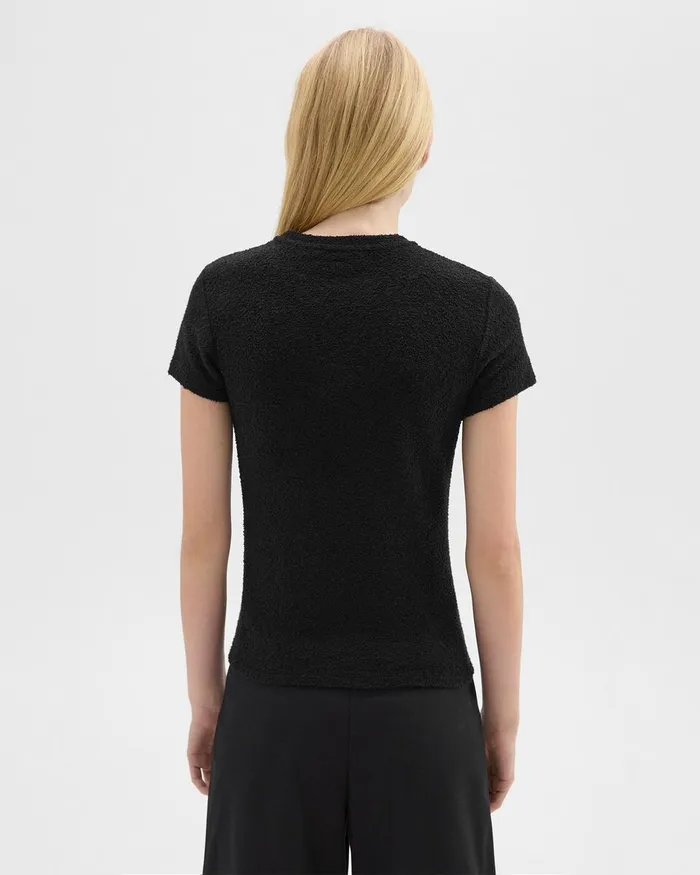 Women Theory TShirts Tank Tops Tiny Tee In Boucleacute Jersey Black