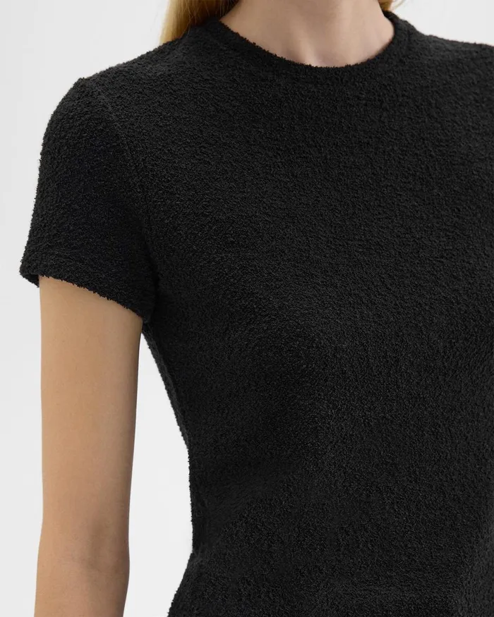 Women Theory TShirts Tank Tops Tiny Tee In Boucleacute Jersey Black
