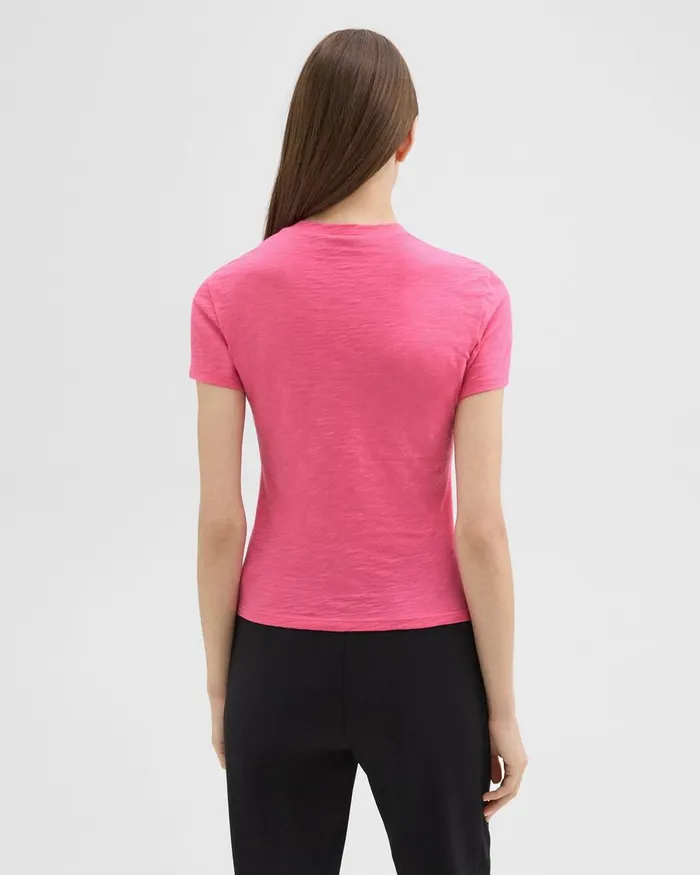 Women Theory TShirts Tank Tops Tiny Tee In Organic Slub Cotton Pink Azalea