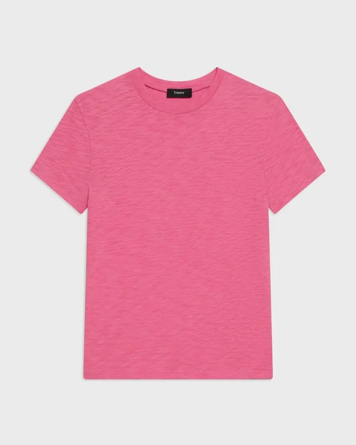 Women Theory TShirts Tank Tops Tiny Tee In Organic Slub Cotton Pink Azalea