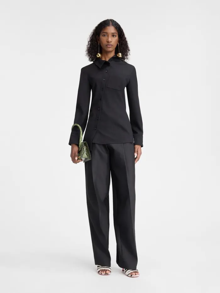 Women Tops and Shirts JACQUEMUS The Pablo Shirt Black