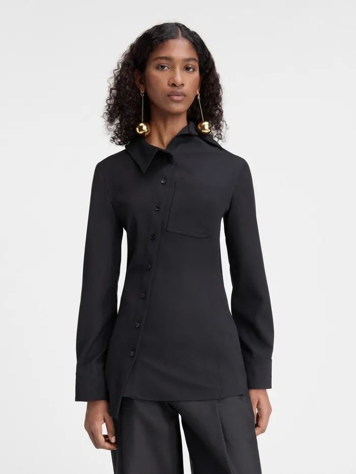 Women Tops and Shirts JACQUEMUS The Pablo Shirt Black Women Tops and Shirts JACQUEMUS The Pablo Shirt Black
