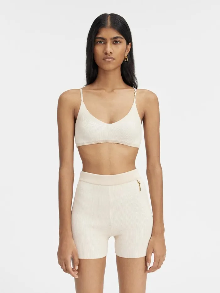 Women Tops and Shirts JACQUEMUS The Pral Bra Light Beige