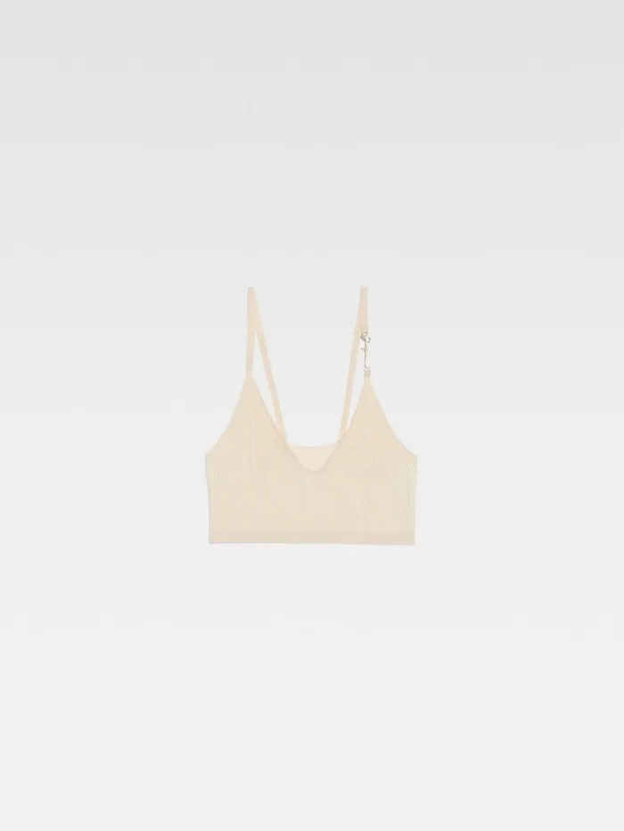 Women Tops and Shirts JACQUEMUS The Pral Bra Light Beige