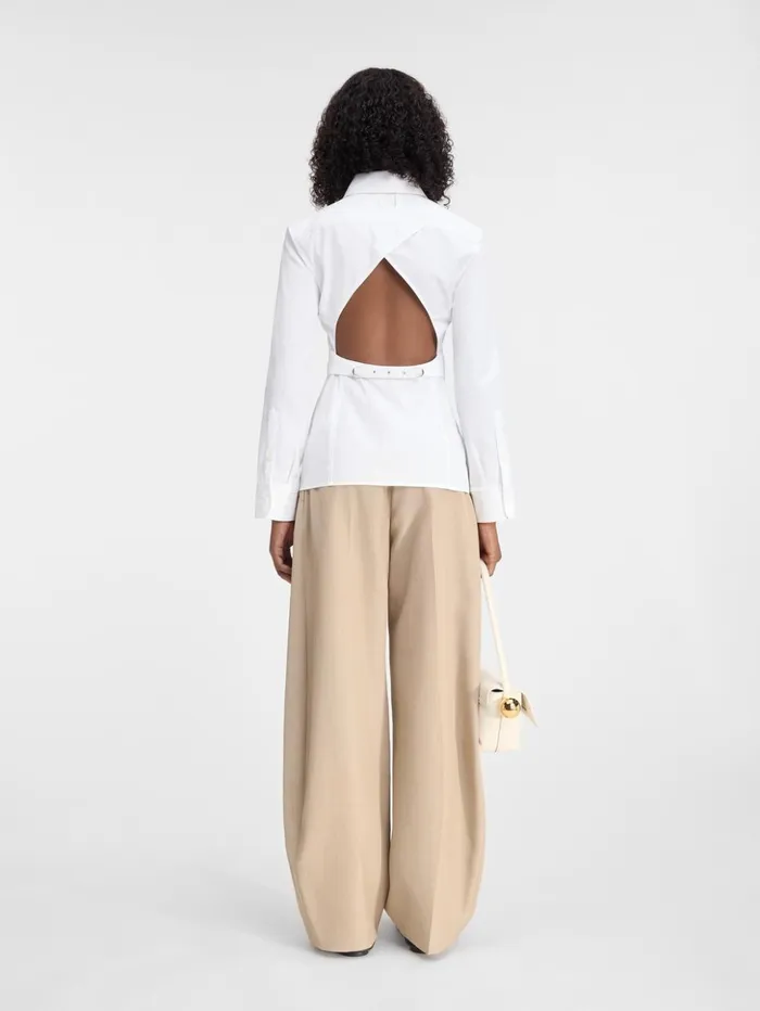 Women Tops and Shirts JACQUEMUS The Suit Shirt White Women Tops and Shirts JACQUEMUS The Suit Shirt White