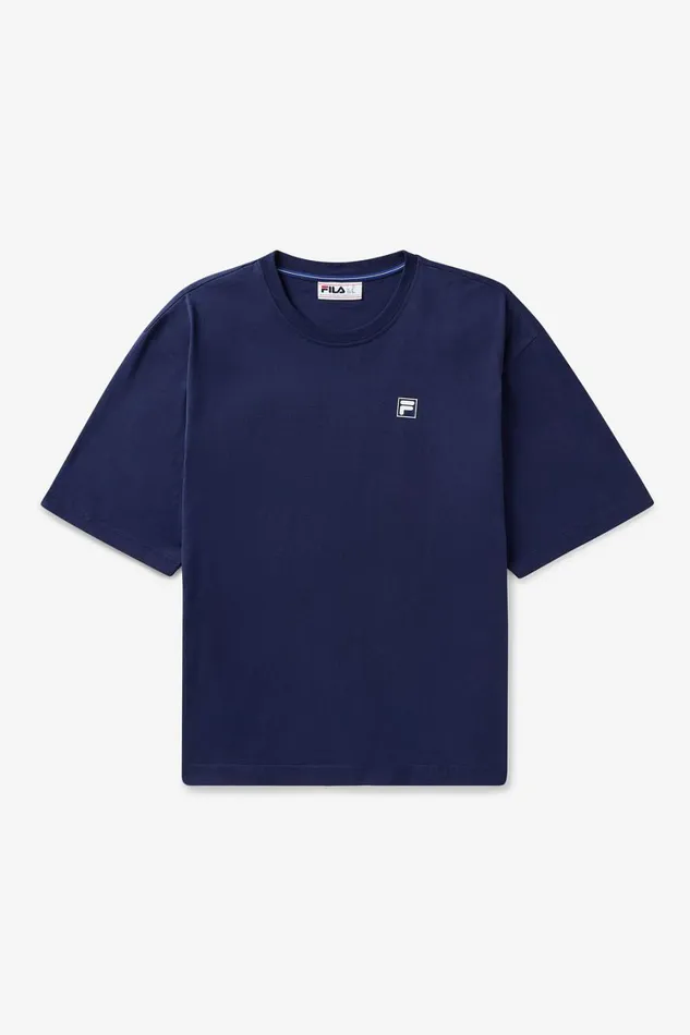 Women Tops and TShirts Fila Country Club Raquet Box Tee 400 Fila Navy