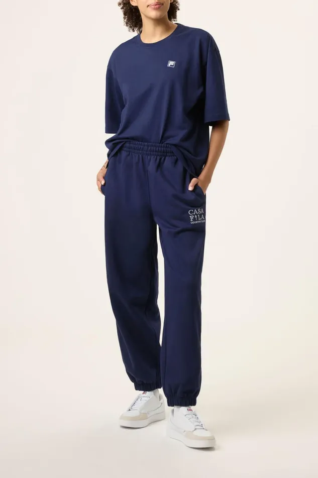 Women Tops and TShirts Fila Country Club Raquet Box Tee 400 Fila Navy