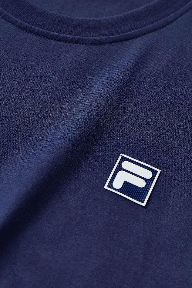 Women Tops and TShirts Fila Country Club Raquet Box Tee 400 Fila Navy