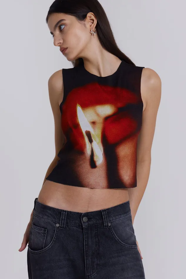 Women Tops Jaded London Shop Motion Slinky Tank Top
