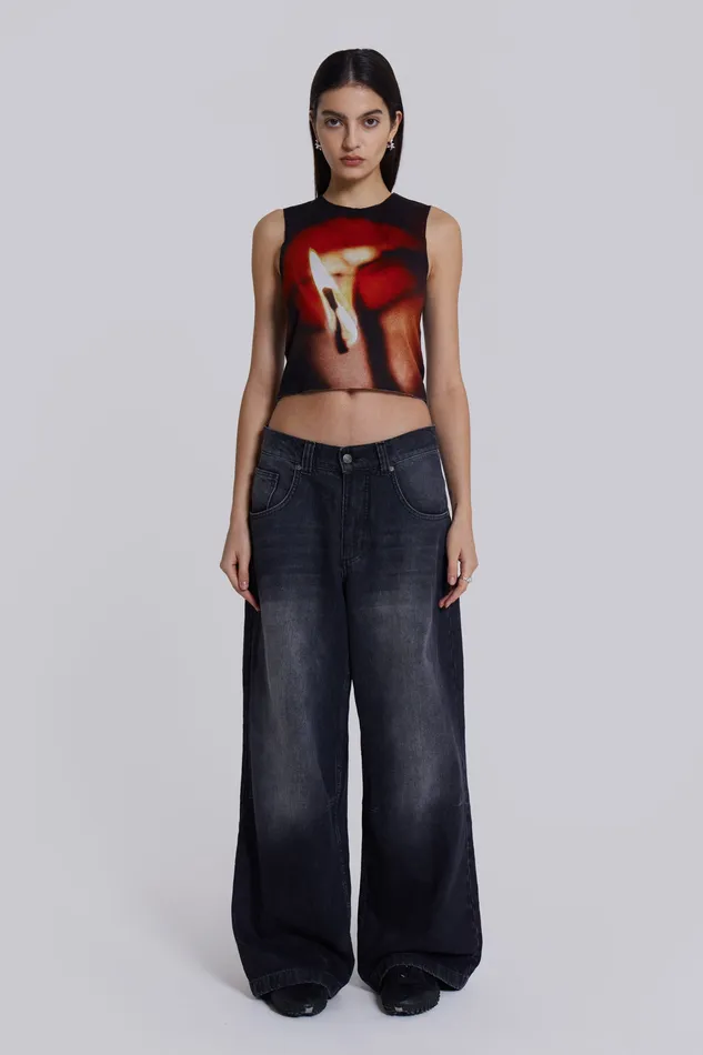 Women Tops Jaded London Shop Motion Slinky Tank Top