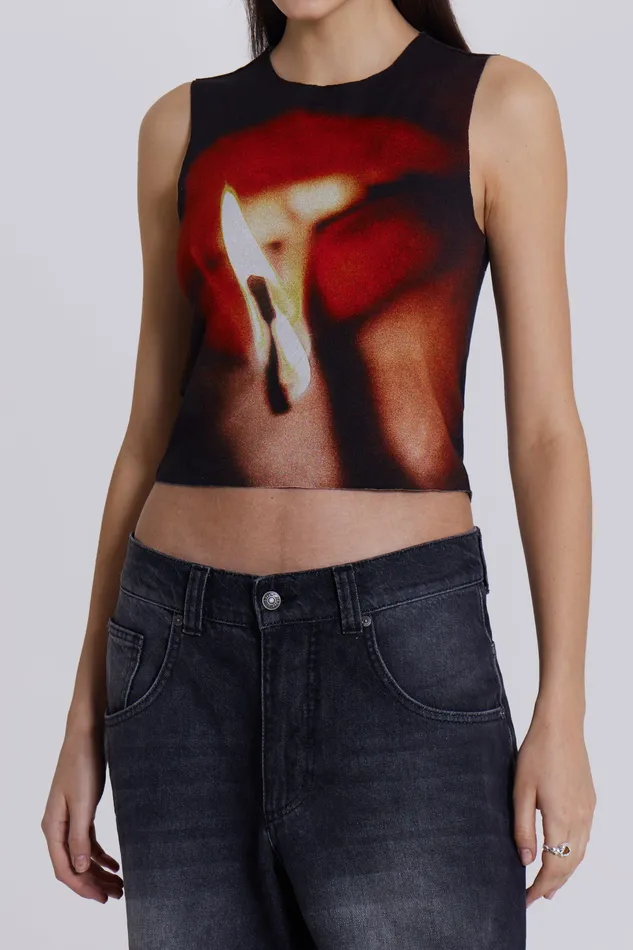 Women Tops Jaded London Shop Motion Slinky Tank Top