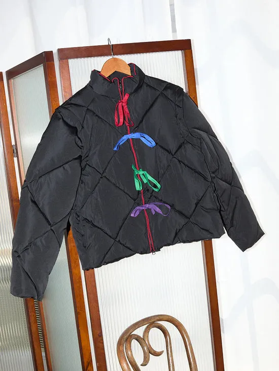 Women Tops Lisa Says Gah Lady Puffer Jacket Black Multi