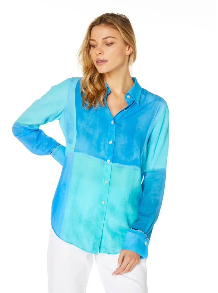 Women Tops Robert Graham GABRIELA SHIRT Seafoam