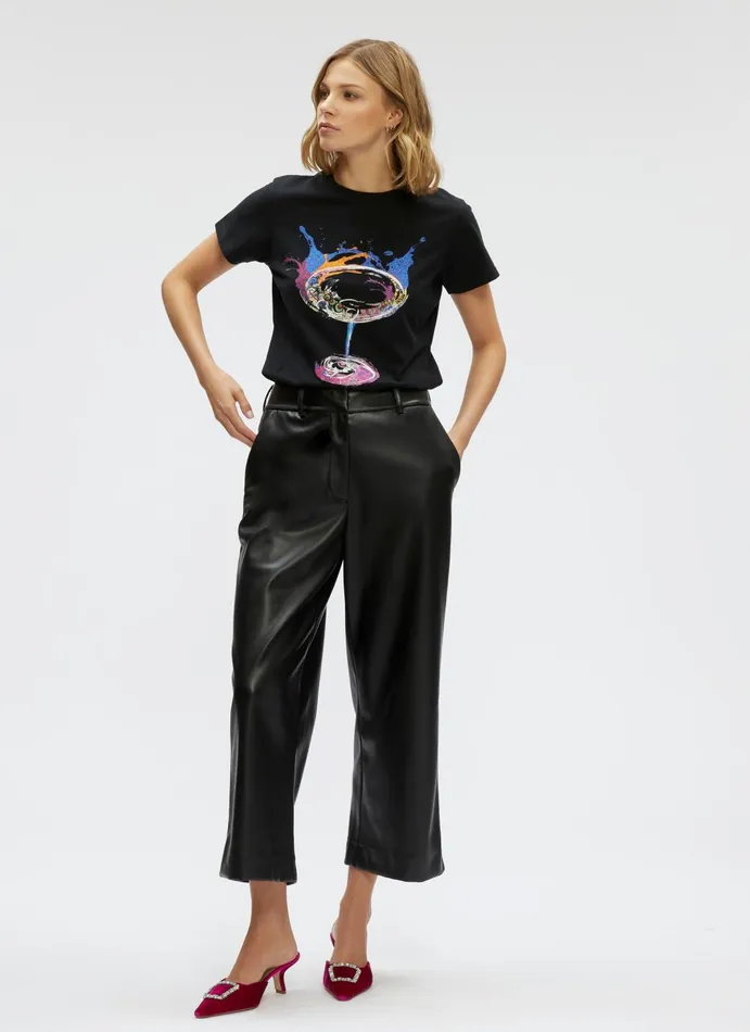 Women Tops Robert Graham MAGUERITE TSHIRT Black