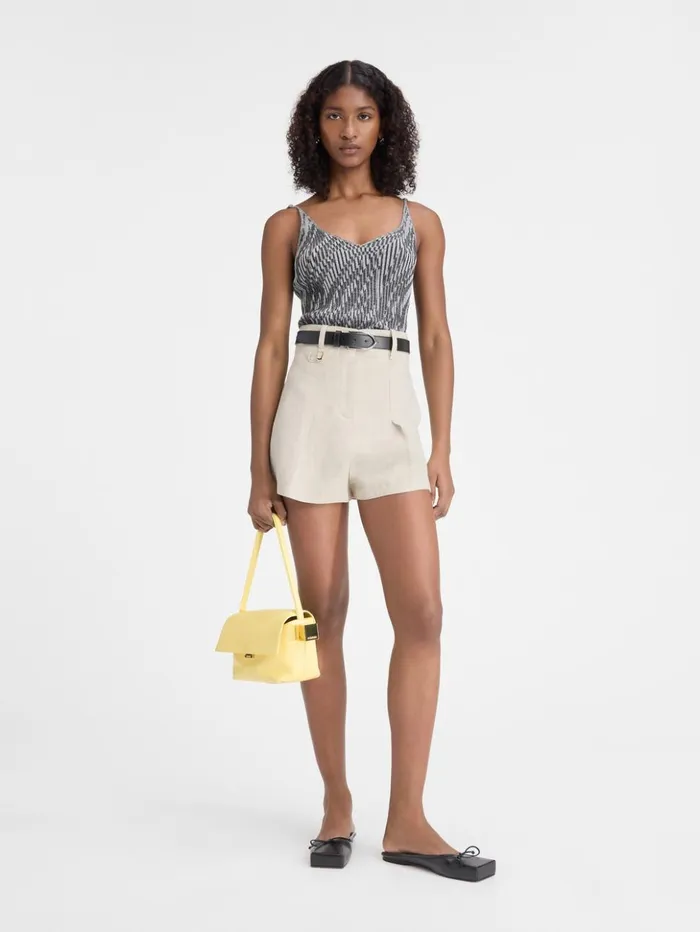 Women Trousers and Shorts JACQUEMUS The Bari Shorts Light Beige