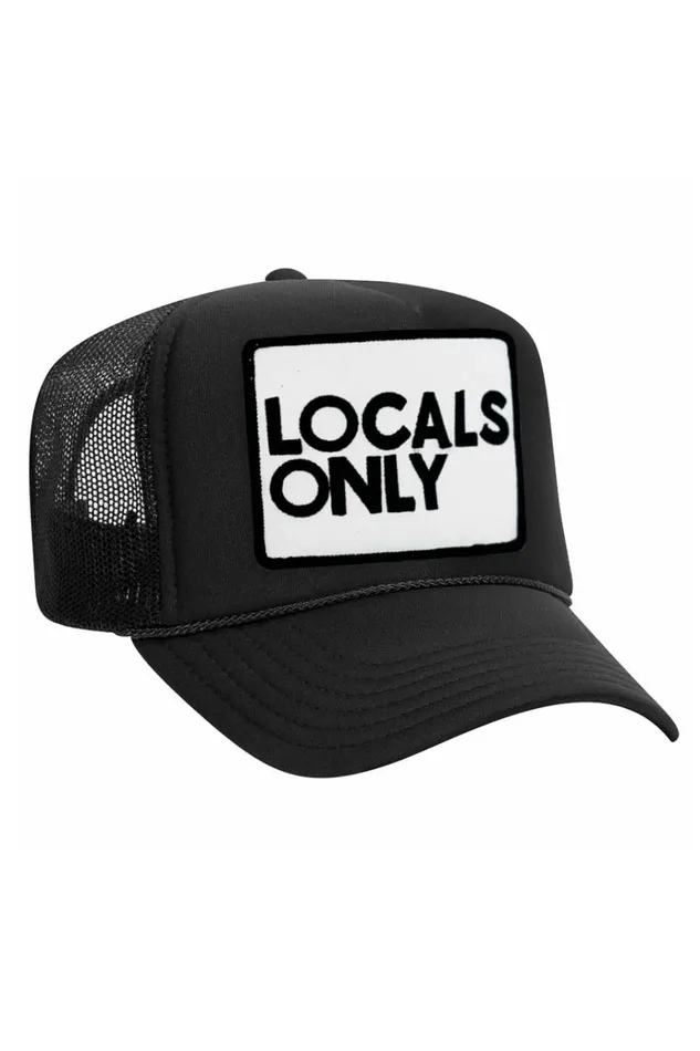 Women Trucker Hats Aviator Nation LOCALS ONLY VINTAGE TRUCKER HAT