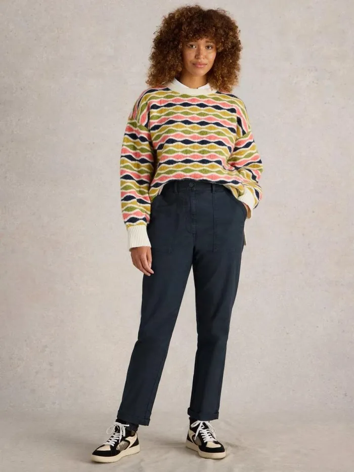 Women Tucker Chino Trouser Dark Navy White Stuff Trousers