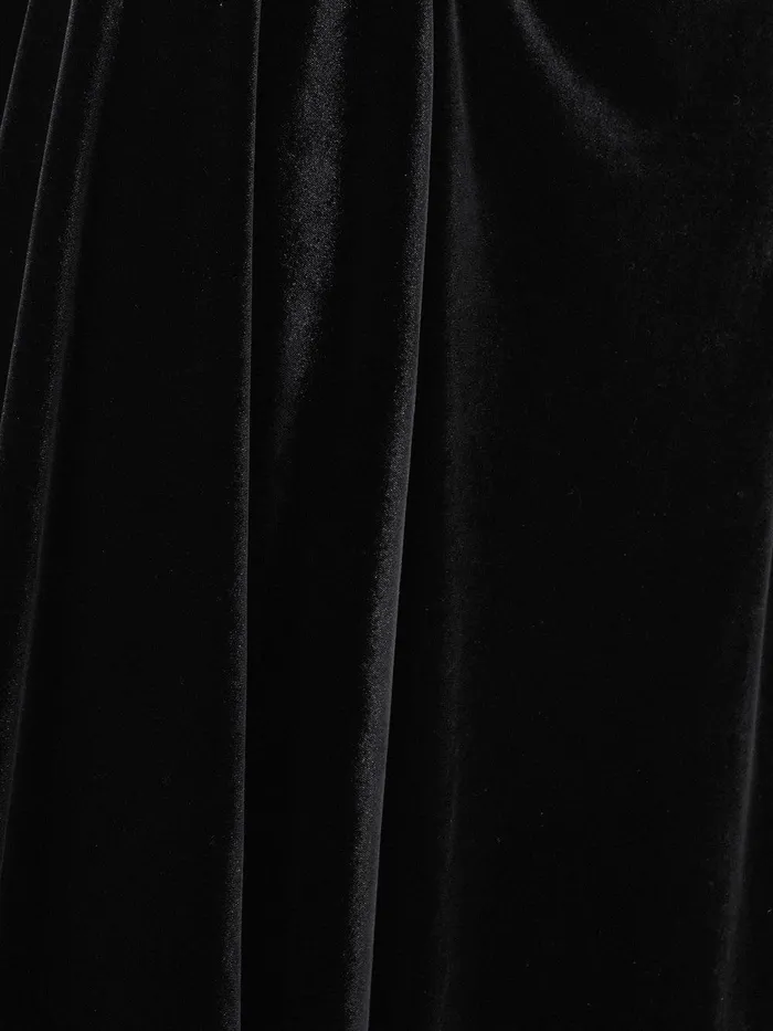 Women Velvet Ruched Dress Black Jigsaw Party