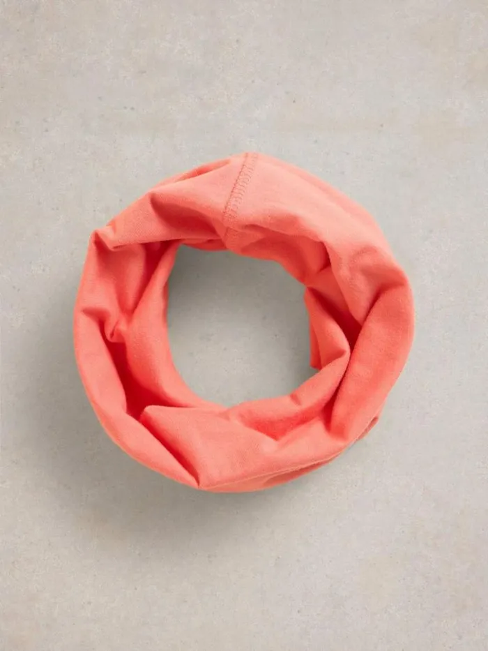 Women Womens Versatile Jersey Roll Mid Coral White Stuff Scarves