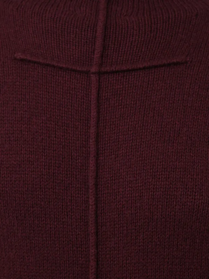 Women Wool Cashmere Blend Dress Burgundy Jigsaw Knitwear and Cashmere