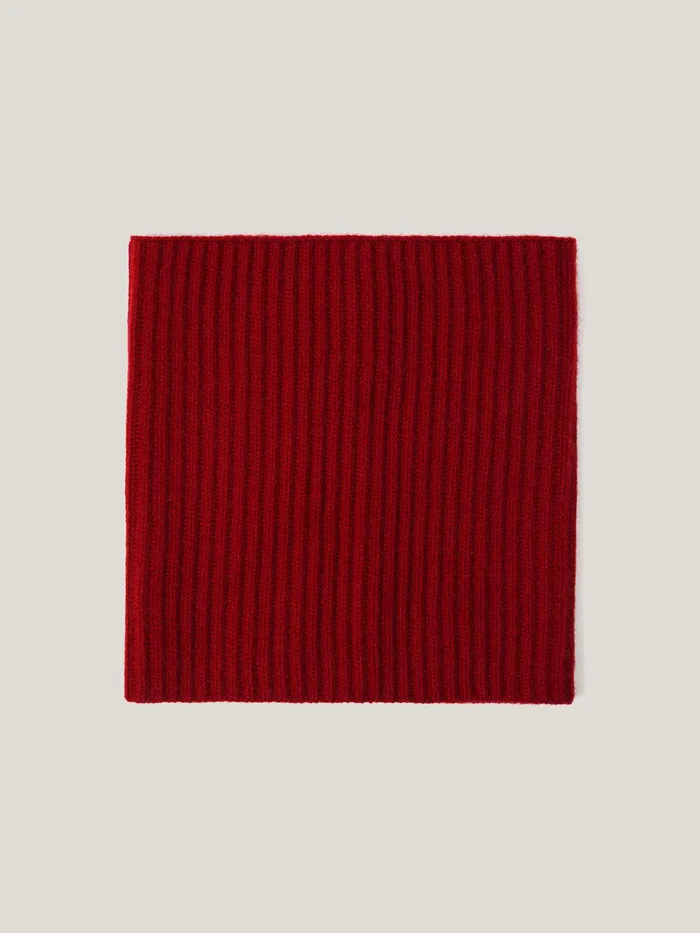 Women Wool Cashmere Blend Snood Red Jigsaw Knitwear and Cashmere