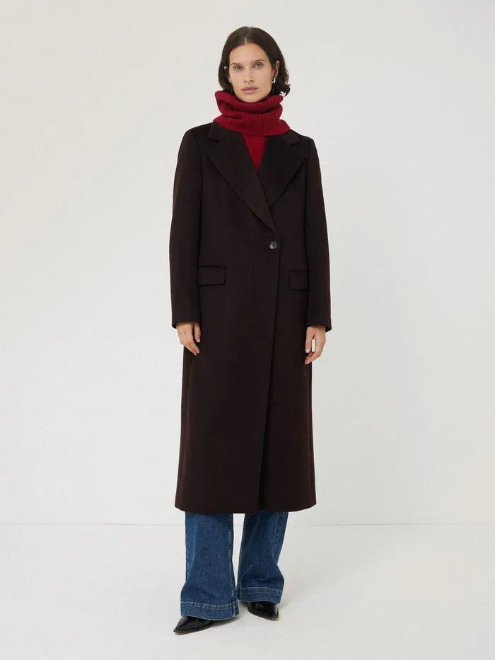 Women Wool Cashmere Blend Snood Red Jigsaw Knitwear and Cashmere