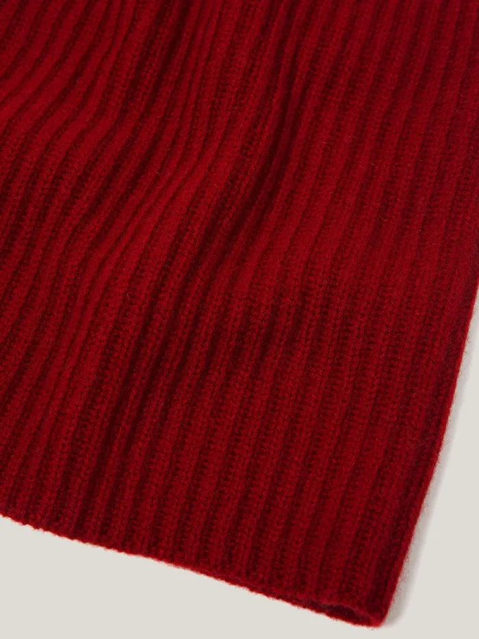 Women Wool Cashmere Blend Snood Red Jigsaw Knitwear and Cashmere