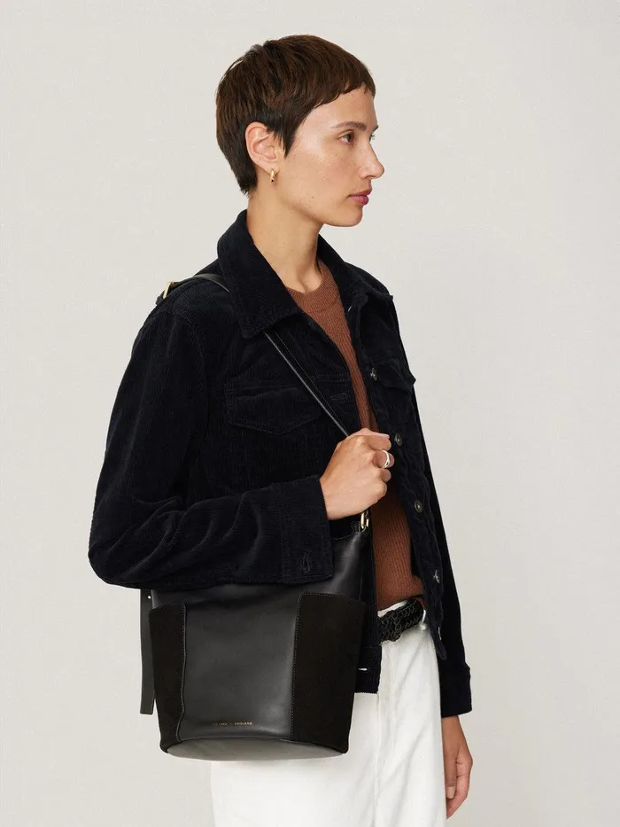 Women York Slouchy Bucket Bag Black Jigsaw Wallets and Card Holders