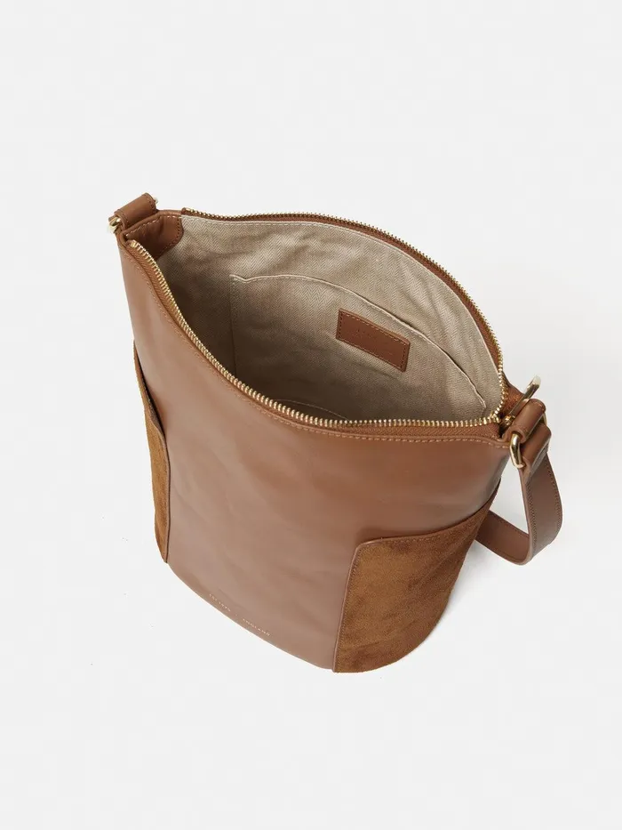 Women York Slouchy Bucket Bag Tan Jigsaw Wallets and Card Holders