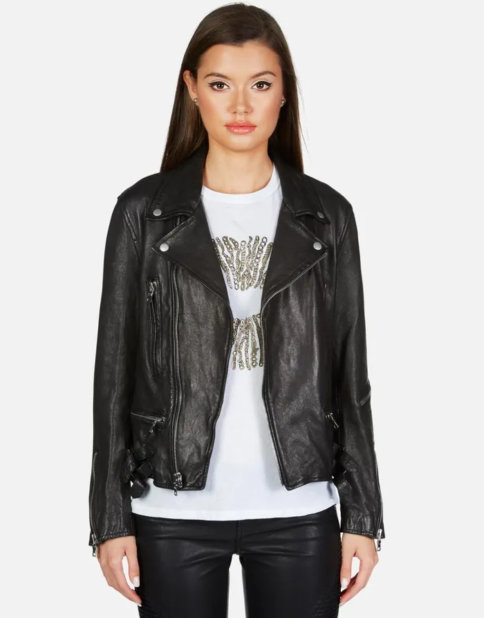 X Posey X Gold Chain Kiss Black Women039s Lauren Moshi Jackets