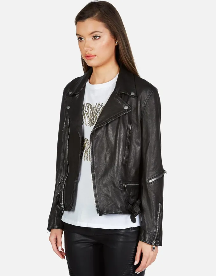 X Posey X Gold Chain Kiss Black Women039s Lauren Moshi Jackets