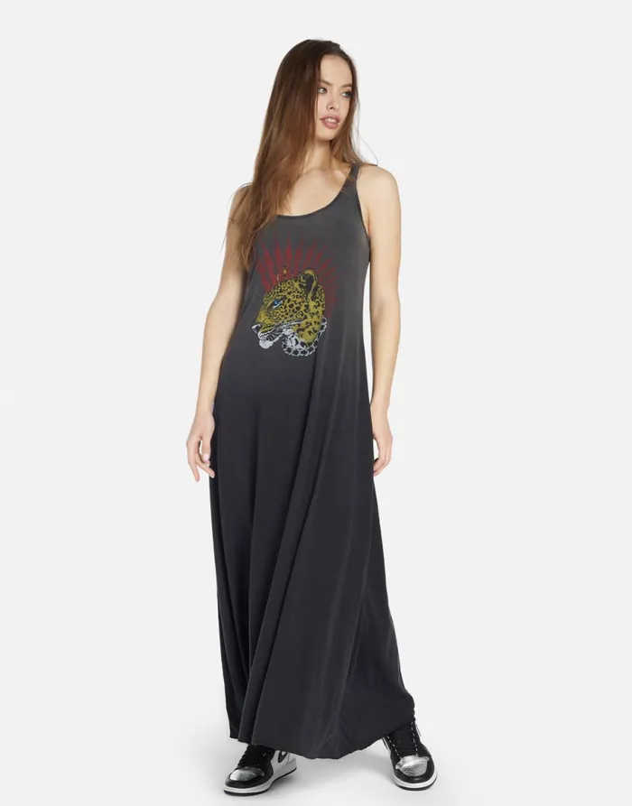 Zinnia Punk Leopard Jet Black Ombre Women039s Lauren Moshi Dresses