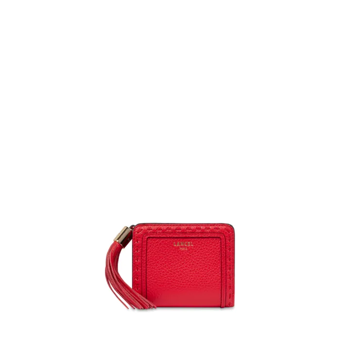 Zip Medium Compact Wallet Kiss Red Women Lancel Wallet